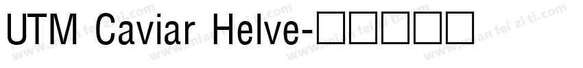UTM Caviar Helve字体转换